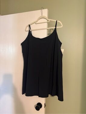Abercrombie & Fitch Black Spaghetti Strap Athletic Mini Dress